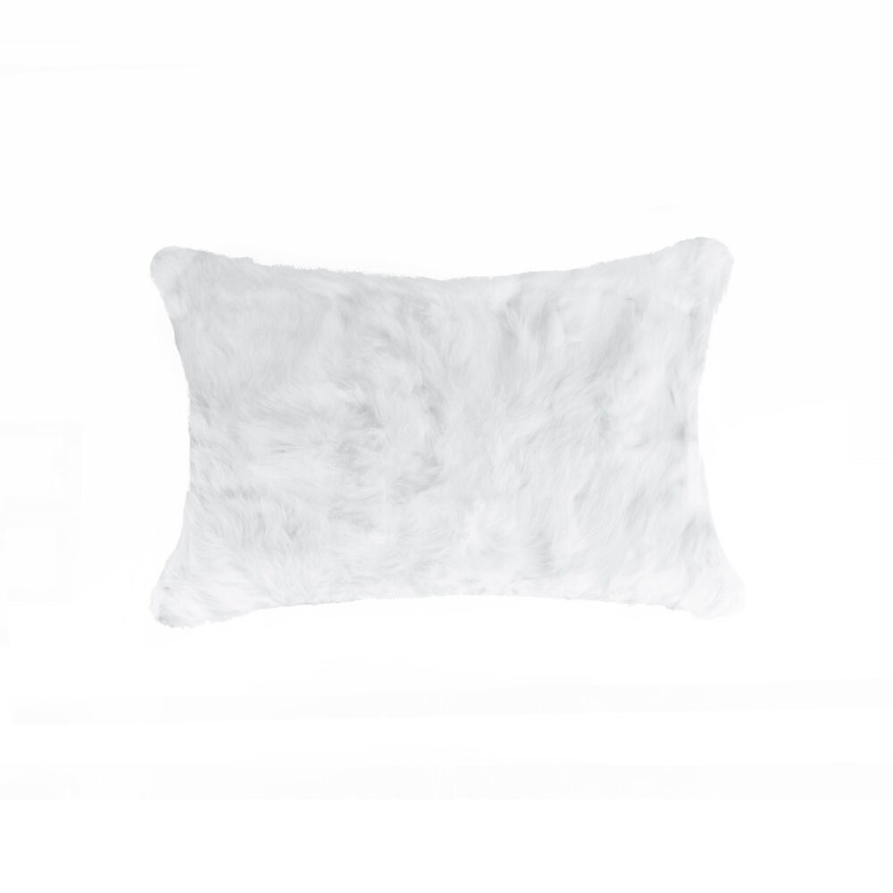 Natural Home Decor Classic Rabbit Pillow | 1-Piece | White | 12"x20"